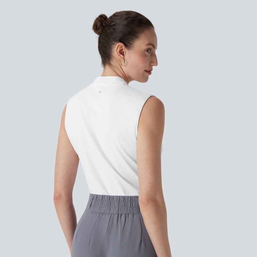 NWT Halara SoftlyZero Airy V-Neck White Blouse Size L - Picture 3 of 9
